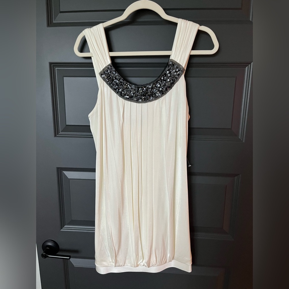 BCBGMAXAZRIA Dress with Beaded Neckline NWT